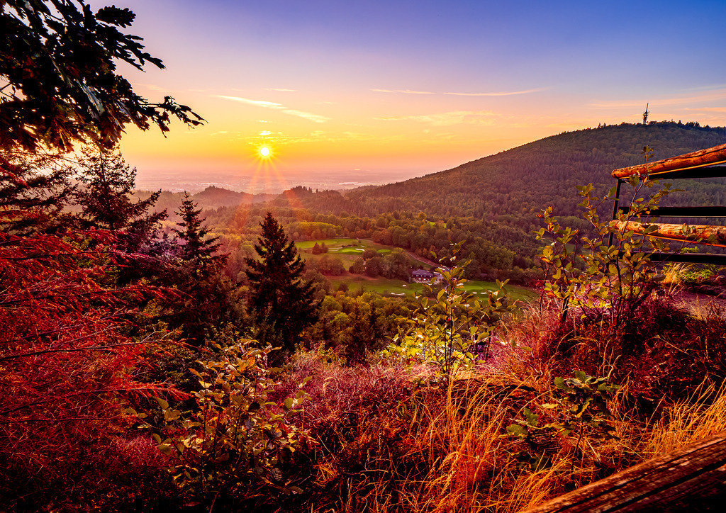 MPI_Sunset_0027 | Sonnenuntergang auf dem Korbmattfelsen bei Baden-Baden - Realisiert mit Pictrs.com