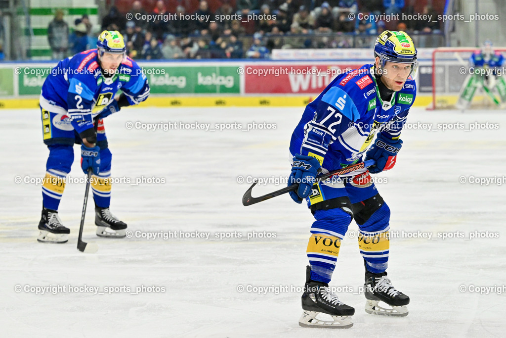 EC IDM WÄRMEPUMPEN VSV vs. EC Red Bull Salzburg | #72 HUGHES John EC VSV, EC IDM WÄRMEPUMPEN VSV vs. EC Red Bull Salzburg, EC IDM WÄRMEPUMPEN VSV vs. EC Red Bull Salzburg am 17.01.2025 in Villach (Stadthalle Villach), Austria, (Photo by Bernd Stefan)