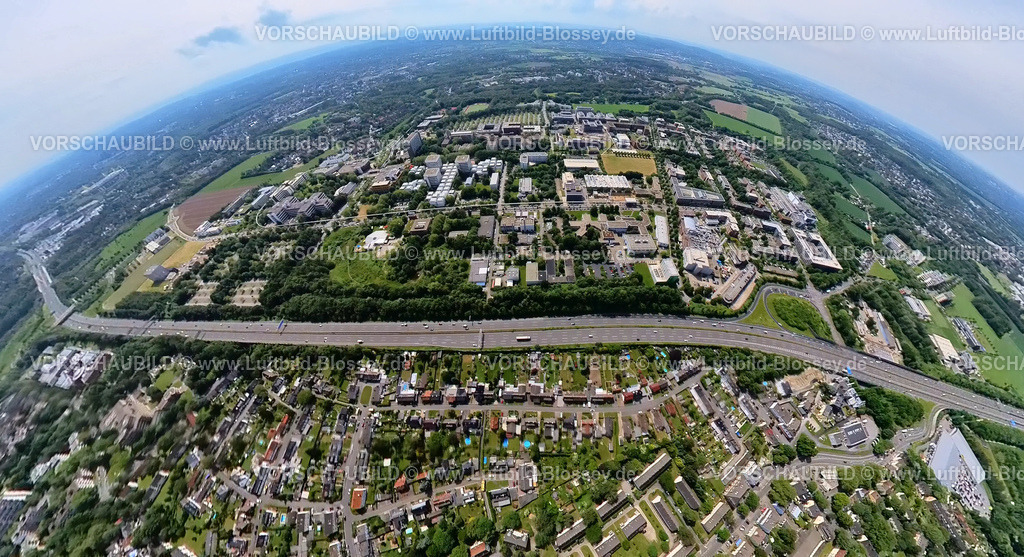 Dortmund240590423UniversitaetDortmund | Luftbild, Technische Universität Dortmund Campus Nord, Technologiezentrum Dortmund Emil-Figge-Straße, Wissenschaftscampus und Technologiecampus, Autobahn A40, Erdkugel, Fisheye Aufnahme, Fischaugen Aufnahme, 360 Grad Aufnahme, tiny world, little planet, fisheye Bild, Eichlinghofen, Dortmund, Ruhrgebiet, Nordrhein-Westfalen, Deutschland