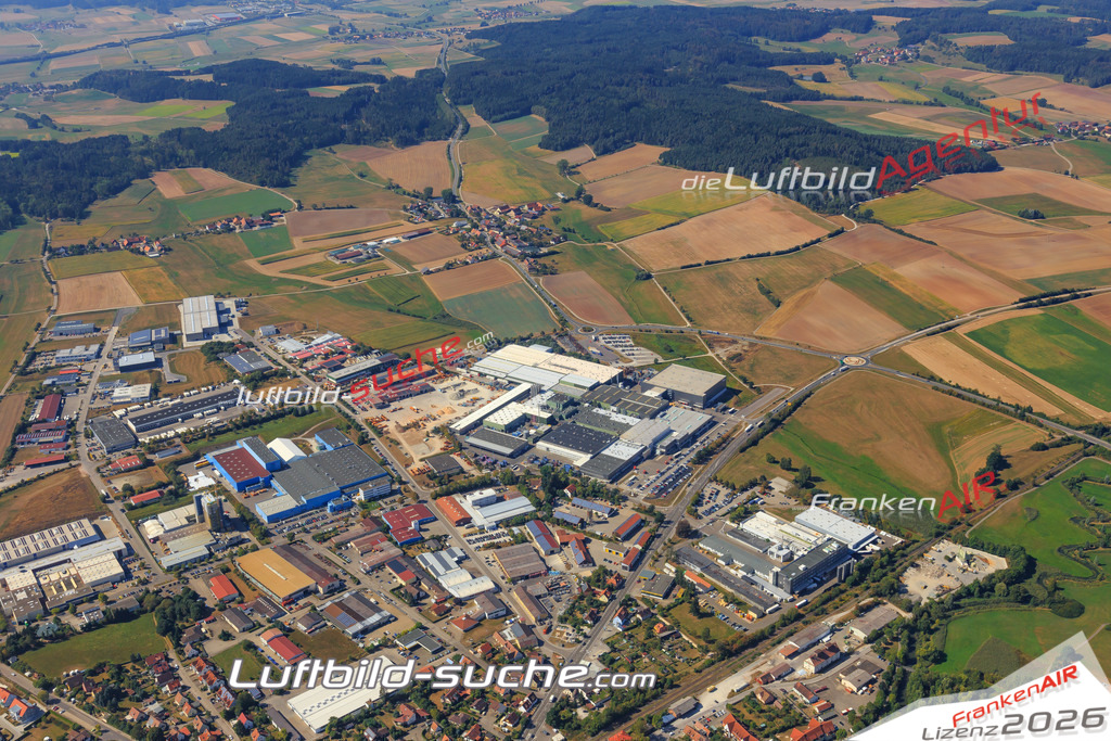 Luftbild von  Feuchtwangen - Luftaufnahme wurde 2016 von https://frankenair.de mittels Flugzeug (keine Drohne) erstellt - die Geschenkidee