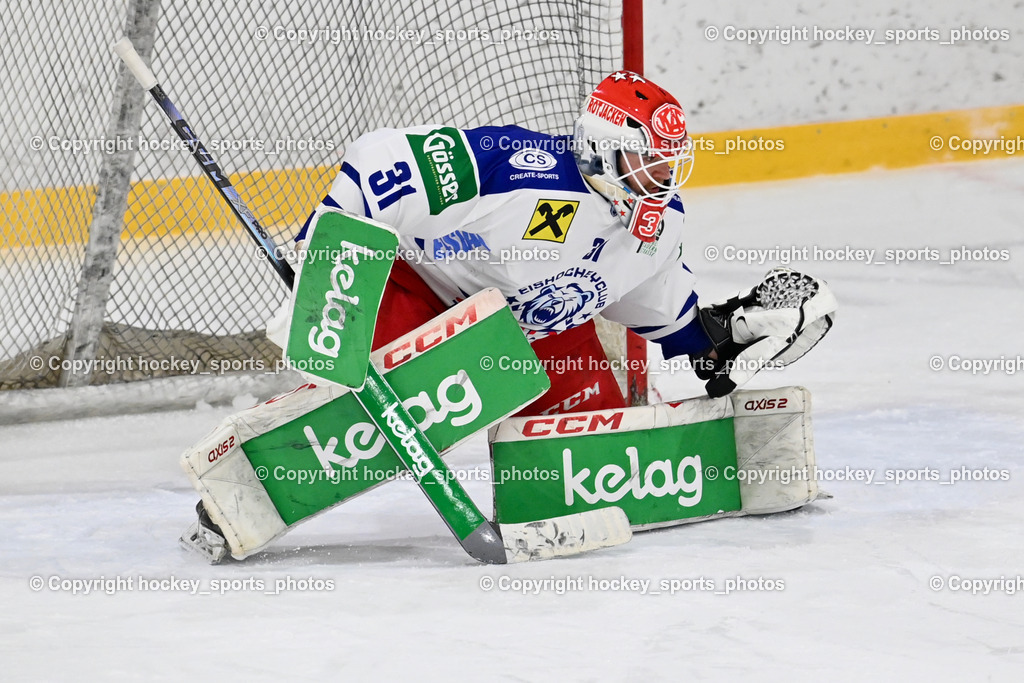 ESV Ferlach vs. UECR Eisbären Huben | #31 Sicher Michael UECR EISBÄREN HUBEN, ESV Ferlach vs. UECR Eisbären Huben, ESV Ferlach vs. UECR Eisbären Huben am 31.10.2025 in Ferlach (HTC Eishalle Ferlach), Austria, (Photo by Bernd Stefan)