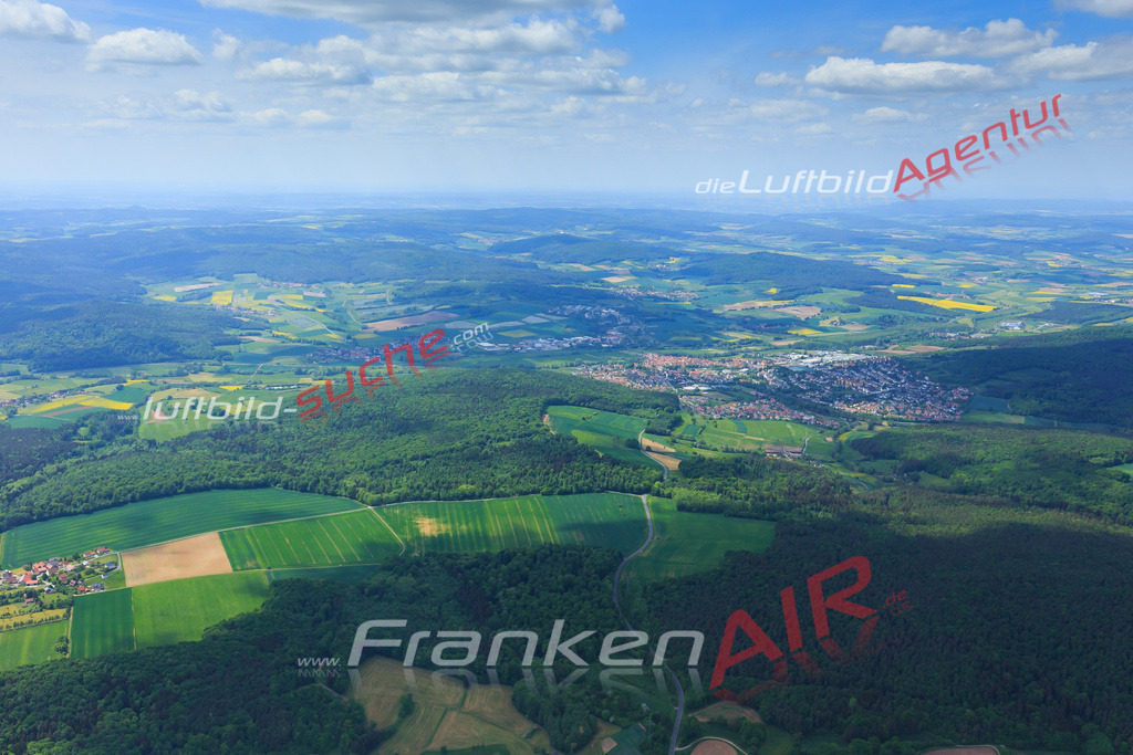 Luftbild von  Ebern - Luftaufnahme wurde 2015 von https://frankenair.de mittels Flugzeug (keine Drohne) erstellt - die Geschenkidee