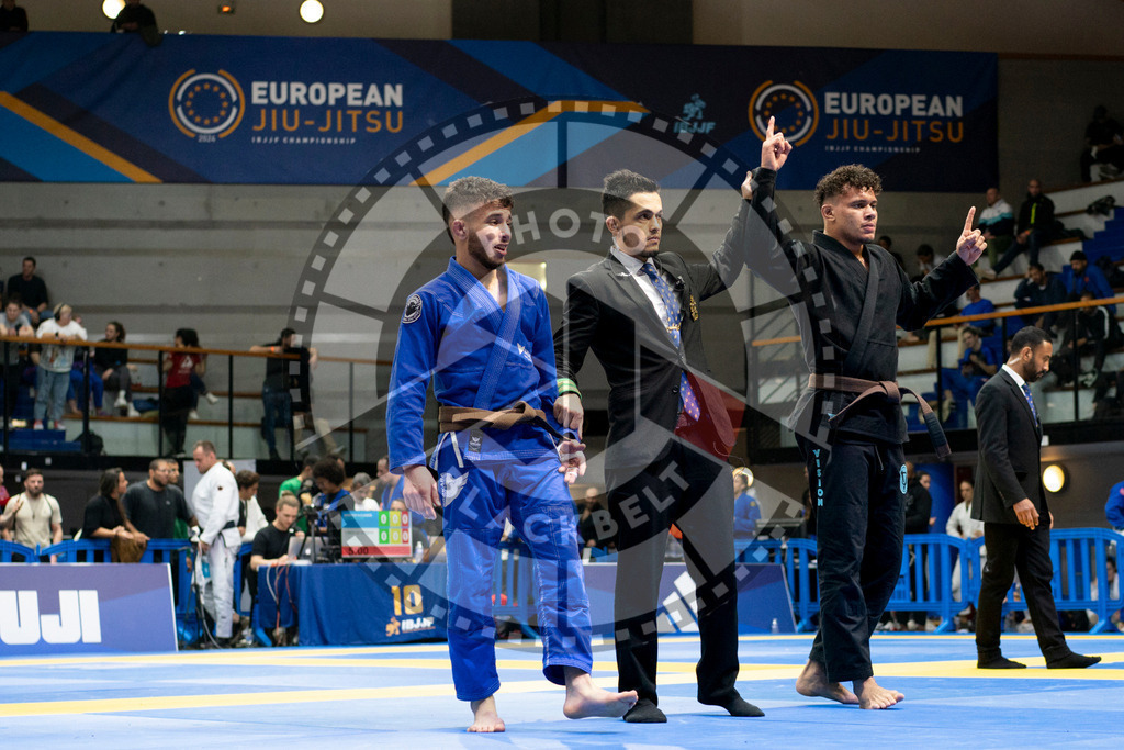 20240124PBB04661 | Fighters compete during the second day of the IBJJF European Championship in Paris, France, on January 24, 2024.