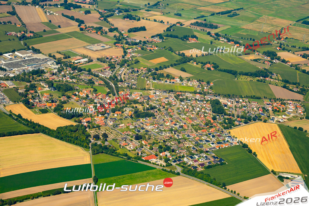 Die Luftaufnahme Dielingen - Stemwede wurde 2022 vom Flugzeug aus (keine Drohne) erstellt. Hohe Auflösung -für große Poster und Wandbilder geeignet - Garantiert!