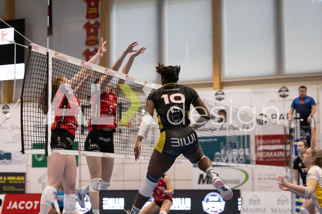Volleyball I Frauen I Saison 2025-2026 I Volleyball NLA | Women I 1/4 Finals I  BIWI VFM - VC Kanti Schaffhausen I 01.03.2026 | 10 Karen Renteria (CO) (BIWI VFM) – Außenangriff - Realisiert mit Pictrs.com