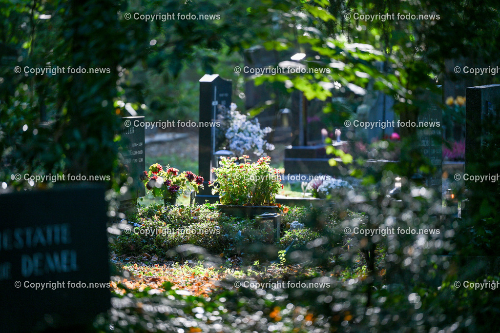 Friedhof_ Allerheiligen_ 16.10.2023-33 | 16.10.2023, Friedhof, AUT, Allerheiligen, Themenbilder im Bild Friedhof, Kreuz, Kruzifix, Jesu Christi, Allerheiligen, Engerl, Engel, Kerzen, Grab, Grablicht, Blumen, Symbolbild, Feature