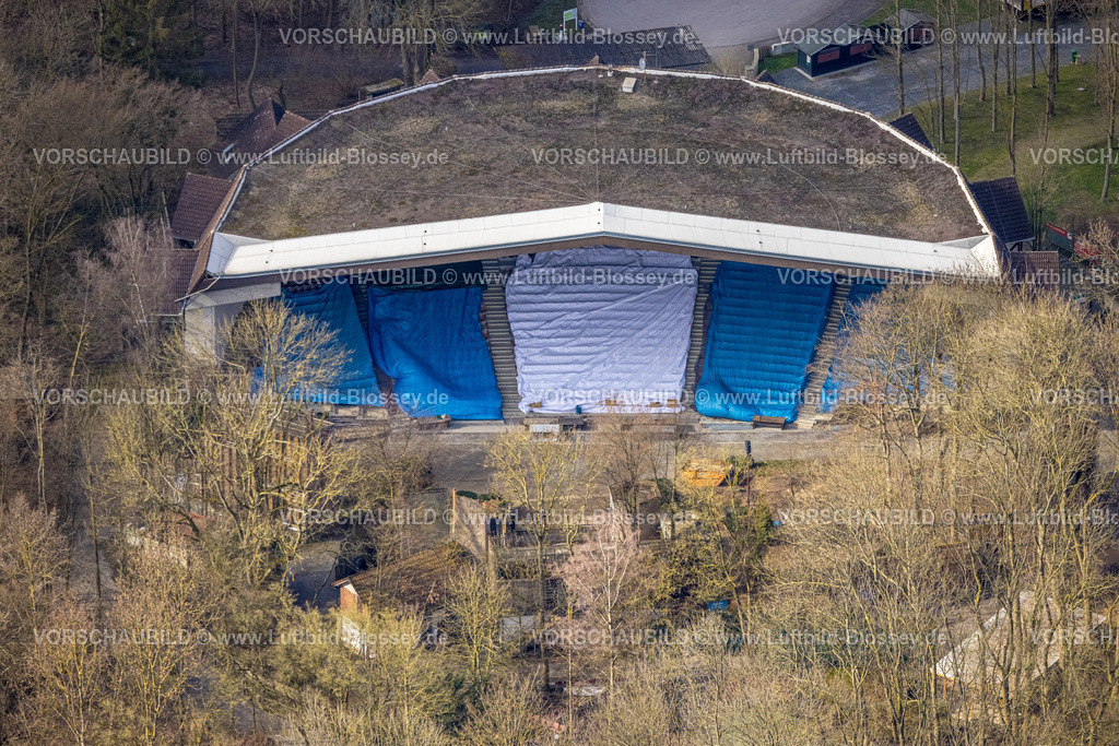 Hamm230214890 | Luftbild, Waldbühne Heesen, winterfest mit Abdeckung, Stadtbezirk Heessen, Hamm, Ruhrgebiet, Nordrhein-Westfalen, Deutschland