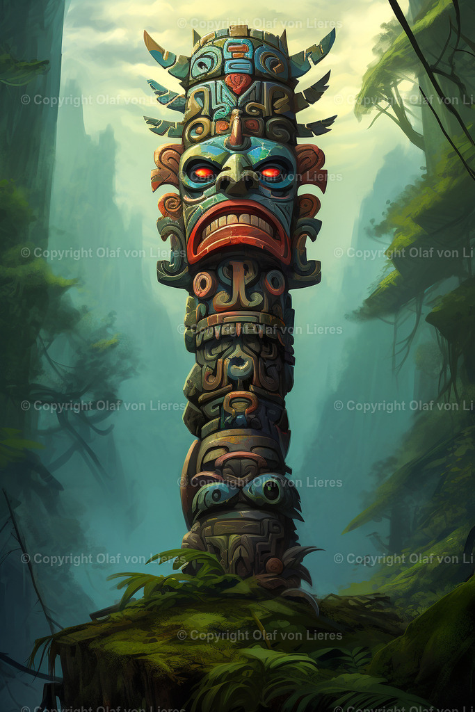 Totempfahl | Marterpfahl im Dschungel