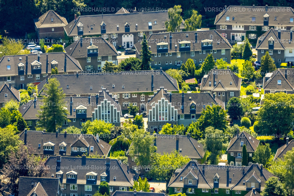 Essen230703422 | Luftbild, Historische Wohnsiedlung Margarethenhöhe, Margarethenhöhe, Essen, Ruhrgebiet, Nordrhein-Westfalen, Deutschland