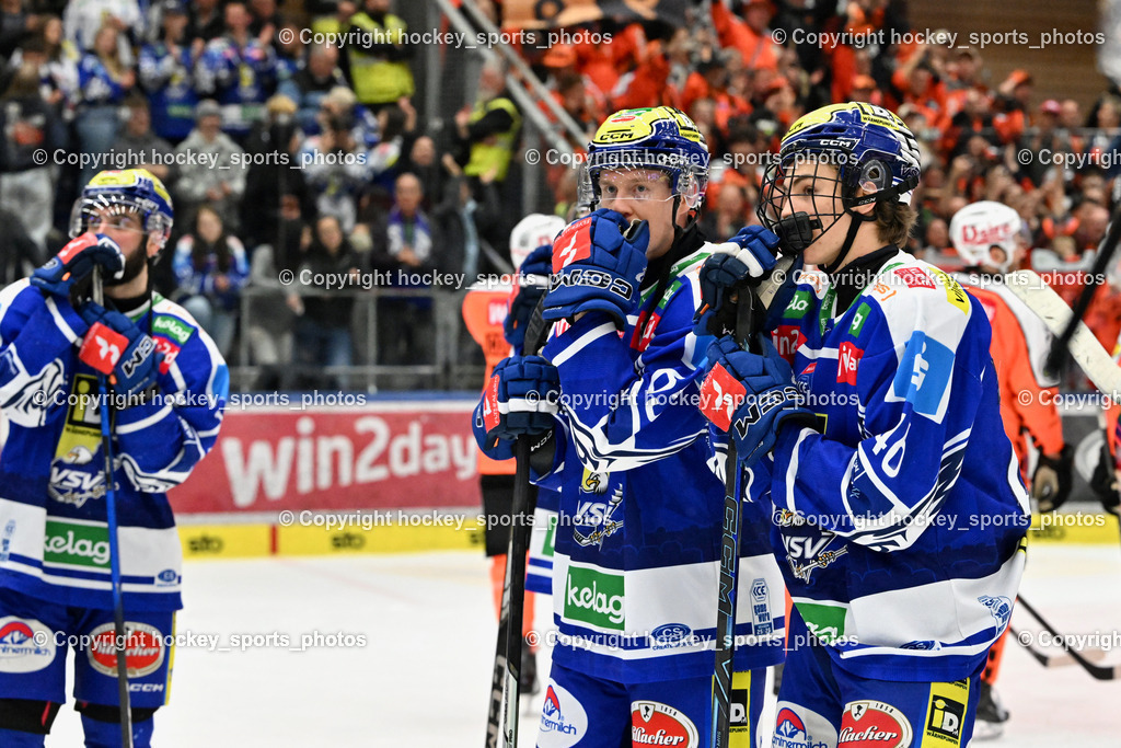 EC IDM WÄRMEPUMPEN VSV vs. MOSER MEDICAL GRAZ99ERS | Hängende Köpfe EC VSV, #46 Paul Sintschnig EC VSV, #65 Michael Kernberger EC VSV, EC IDM WÄRMEPUMPEN VSV vs. MOSER MEDICAL GRAZ99ERS, EC IDM WÄRMEPUMPEN VSV vs. MOSER MEDICAL GRAZ99ERS am 17.03.2026 in Villach (Stadthalle Villach), Austria, (Photo by Bernd Stefan)