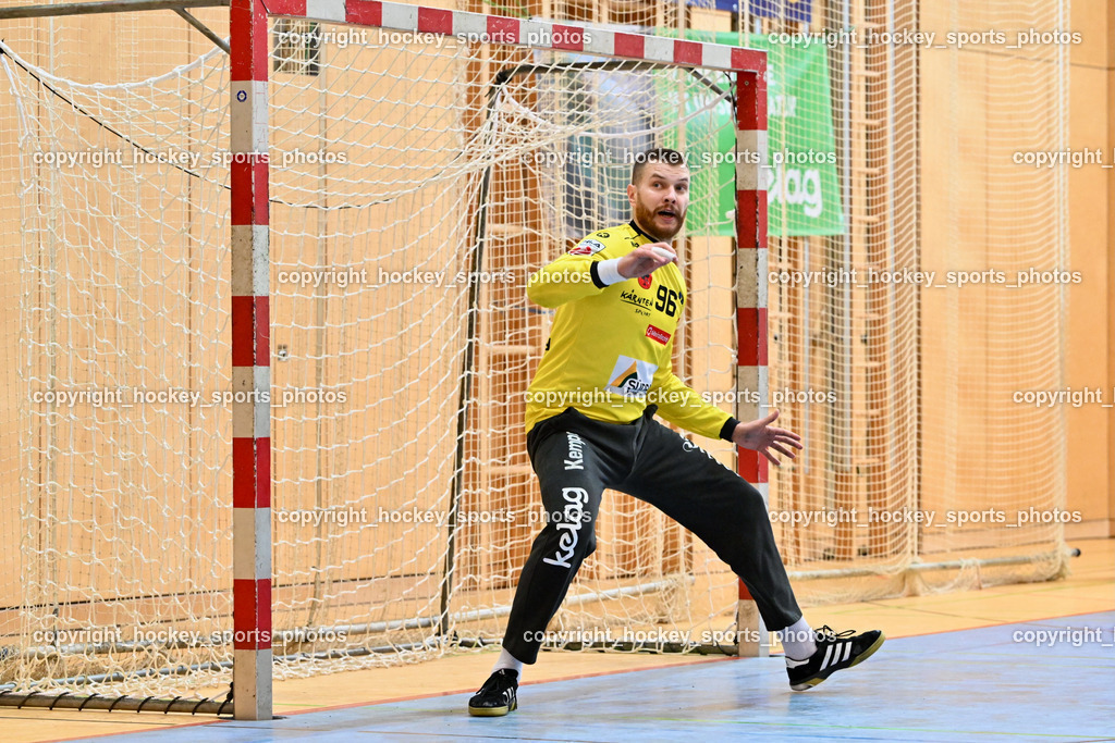 SC Ferlach vs. ALPLA HC Hard | #96 KONECNY Micha Martin SC Ferlach, SC Ferlach vs. ALPLA HC Hard, SC Ferlach vs. ALPLA HC Hard am 05.04.2025 in Ferlach (Ballspielhalle Ferlach), Austria, (Photo by Bernd Stefan)