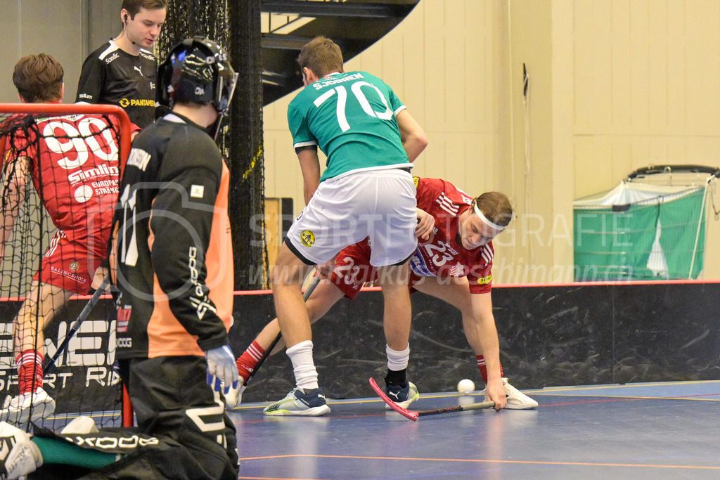 Lillan IBK vs Strängnäs IBK - 17. März 2024 | Lillan IBK vs Strängnäs IBK
Idrottshuset Örebro, Arenahallen, Örebro
Hampus Grundel (#23 Strängnäs IBK) against Lucas Sjögren (#70 Lillan IBK).
Bild: Sportfotografie Markus Aeschimann | www.markus-aeschimann.ch - Realisiert mit Pictrs.com