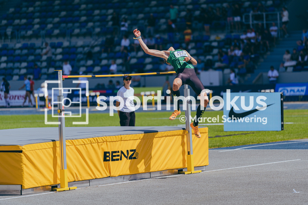 DM U23 U18 Bochum 2026 | Jakob Günther (SV Halle), Startnummer 1372, Hochsprung, Deutsche Meisterschaften der U18 &amp; U23 2026, Lohrheidestadion Bochum-Wattenscheid, 04.07.2026 Foto: Marcel Schwering / sportimfokus - Realisiert mit Pictrs.com