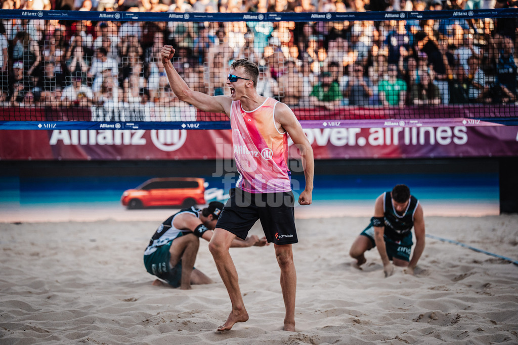 Beachvolleyball | Männer | Allianz German Beach Tour 2025 | Tourstop Berlin | 16.08.2025 | Cedrik Moede jubelt