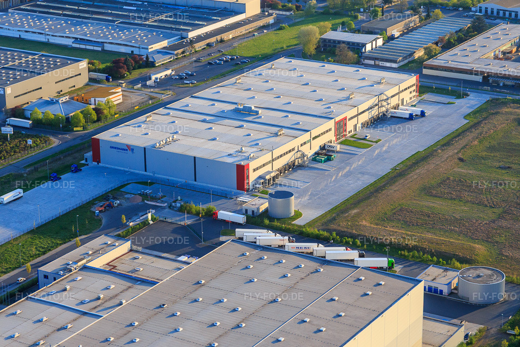Luftbild: Grieshaber Logistics Group AG in Biebesheim am Rhein im Bundesland Hessen in Deutschland. Foto: IMG_077719.jpg vom 23.04.2015 durch Werner Riehm/FLY-FOTO.deWWW.GRIESHABER-GROUP.COM