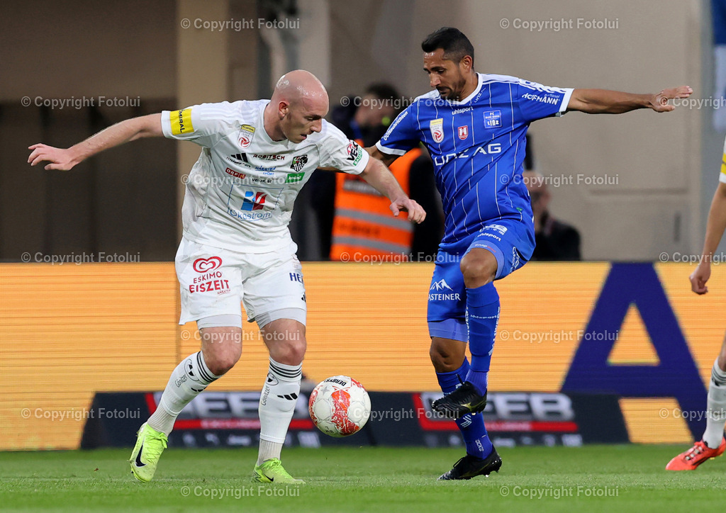 A_LUI_120425_12 | SPORT,FUSSBALL ADMIRAL BUNDESLIGA BLAU WEISSLINZ -RZ PELLETS WAC IM BILD: RONIVALDAO (BLAU WEISS) UND  NICOLAS WIMMER (WAC) FOTO:  FOTOLUI/MW