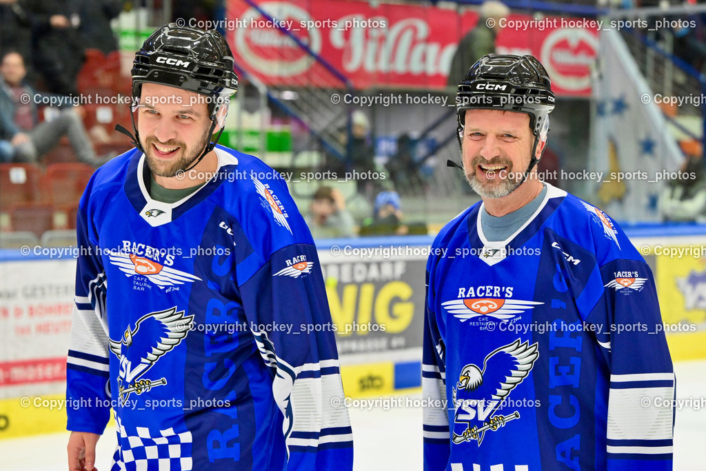 EC IDM Wärmepumpen VSV vs. Pioneers Vorarlberg | Pausenspiel Racers Villach, Andreas Kulle, Oliver Kulle, EC IDM Wärmepumpen VSV vs. Pioneers Vorarlberg, EC IDM Wärmepumpen VSV vs. Pioneers Vorarlberg am 22.02.2026 in Villach (Stadthalle Villach), Austria, (Photo by Bernd Stefan)