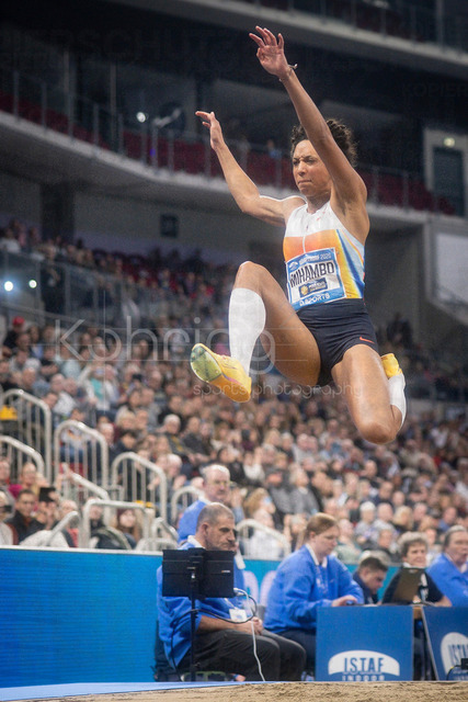 ISTAF Indoor; Duesseldorf, 24.01.2026 | DUESSELDORF, GERMANY - JANUARY 24:  Long jumper Malaika Mihambo (GER) during the ISTAF Indoor Dusseldorf at PSD Bank Dome on January 24, 2026 in Duesseldorf, Germany. 
