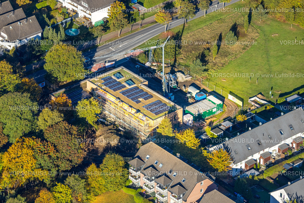 Hamm251001168 | Luftbild, Baustelle mit Neubau Kita Villa Kunterbunt an der Ostwennemarstraße Ecke Alter Uentroper Weg, Uentrop, Hamm, Ruhrgebiet, Nordrhein-Westfalen, Deutschland