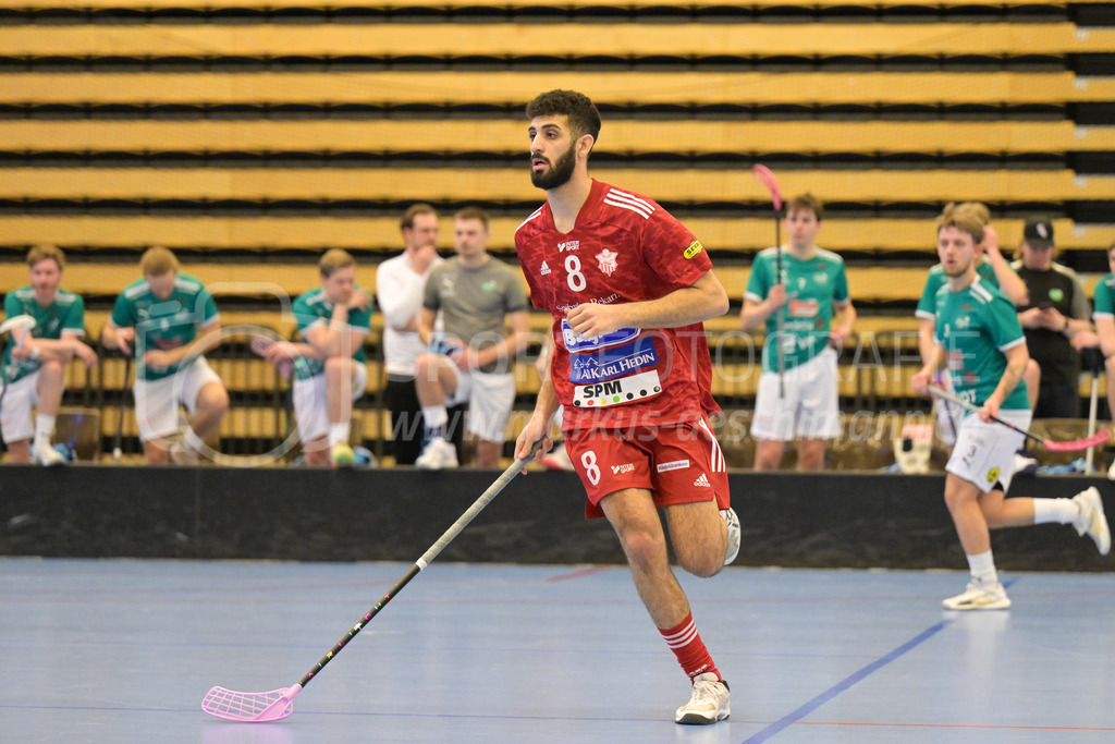 Lillan IBK vs Strängnäs IBK - 17. März 2024 | Lillan IBK vs Strängnäs IBK
Idrottshuset Örebro, Arenahallen, Örebro
Ahmad Dakhallah (#8 Strängnäs IBK).
Bild: Sportfotografie Markus Aeschimann | www.markus-aeschimann.ch - Realisiert mit Pictrs.com