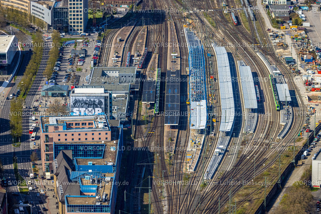 Dortmund220400554 | Luftbild, Baustelle am Dortmund Hauptbahnhof, City, Dortmund, Ruhrgebiet, Nordrhein-Westfalen, Deutschland
