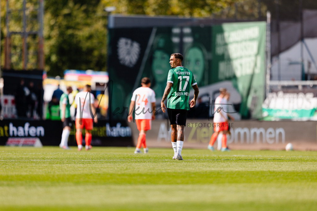 2. Bundesliga, Saison 2025/26, 5. Spieltag : SC Preußen Münster - Fortuna Düsseldorf | Münster, 14.09.2025: 2. Bundesliga, 5. Spieltag, SC Preußen Münster gegen Fortuna Düsseldorf im LVM-Preußenstadion in Münster. Foto: sportfotografie.ms | Markus Paletta - Realisiert mit Pictrs.com