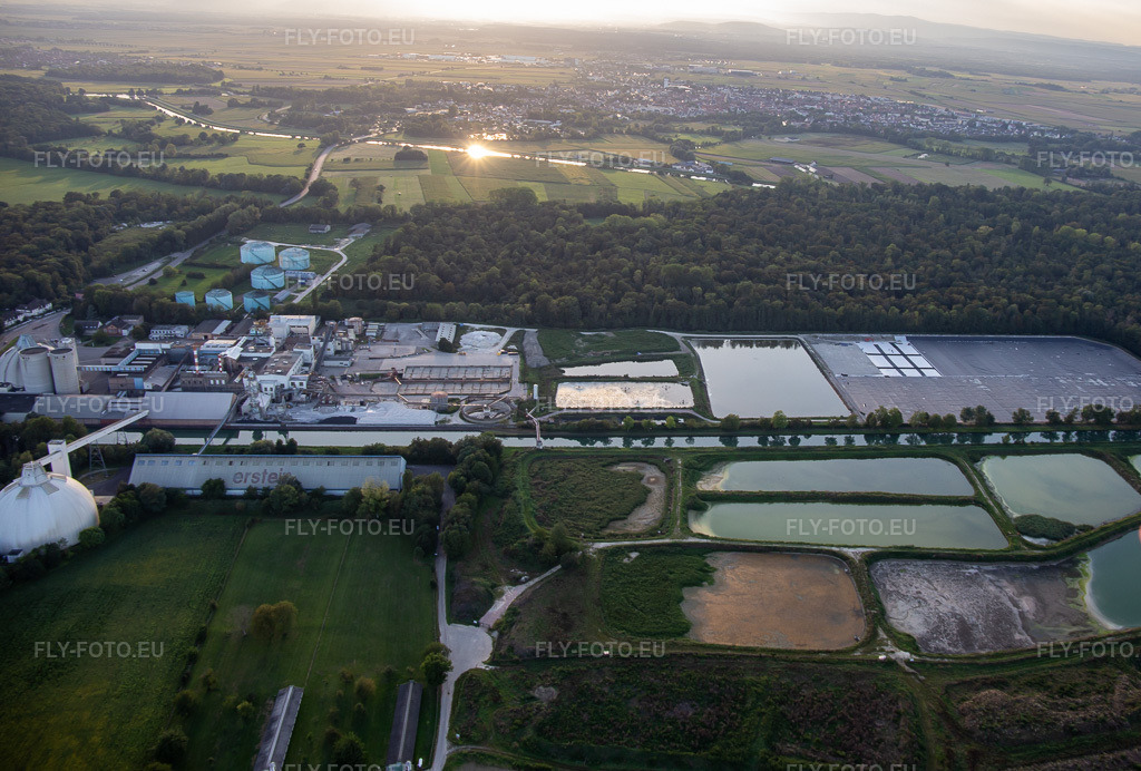 Vue aérienne: Sucrerie d'ERSTEIN / Cristal Union à Erstein dans le département Bas Rhin, France. Photo: IMG_137905.jpg prise le 18/08/2023 par Werner Riehm/FLY-FOTO.eu – Résolution de l'original: 4597 x 3107 px – Cristal Union - Groupe coopératif sucrier européen
