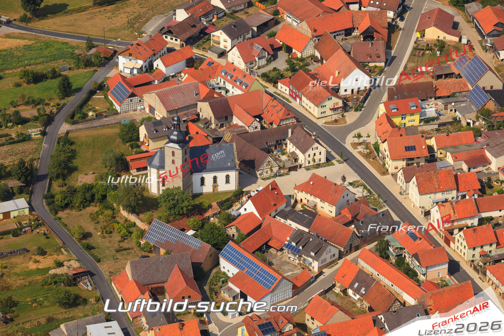 Luftbild von Wettringen  - Luftaufnahme wurde 2016 von https://frankenair.de mittels Flugzeug (keine Drohne) erstellt - die Geschenkidee