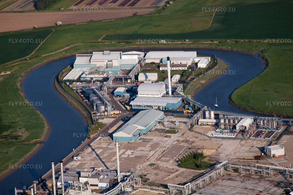 Vue aérienne: Locaux de l'usine du fabricant de produits chimiques Pfizer Ltd. à Sandwich dans le département Angleterre, Grande Bretagne. Photo: IMG_50541.jpg prise le 27/05/2012 par Werner Riehm/FLY-FOTO.euRésolution de l'original: 4752 x 3168 px