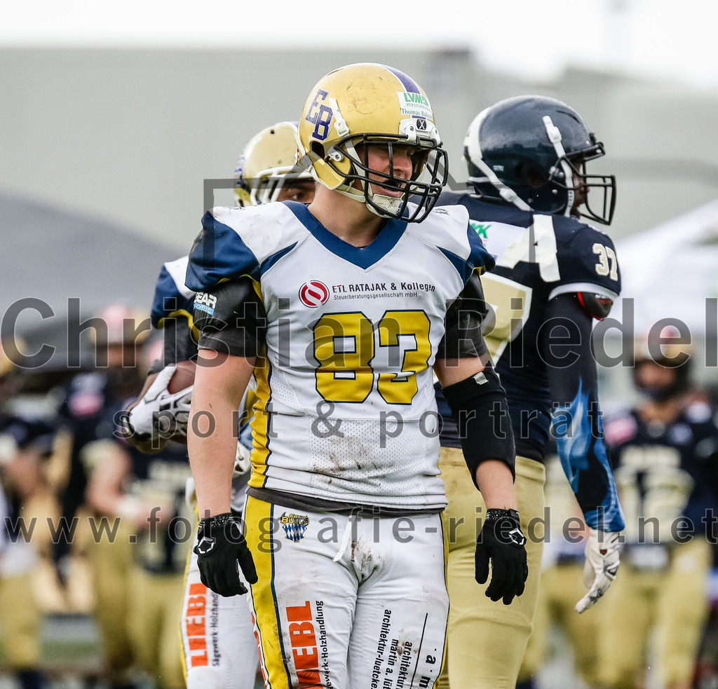 2022-05-29_088_Erding_Bulls_gegen_Nuernberg_Rams | Erding, Deutschland, 29.05.2022:
Fußball, Regionalliga 2022, 5. Spieltag, Erding Bulls gegen Nürnberg Rams, Endergebnis: 10:16

Andreas Heller (Erding Bulls, #83)

Foto: Christian Riedel / fotografie-riedel.net