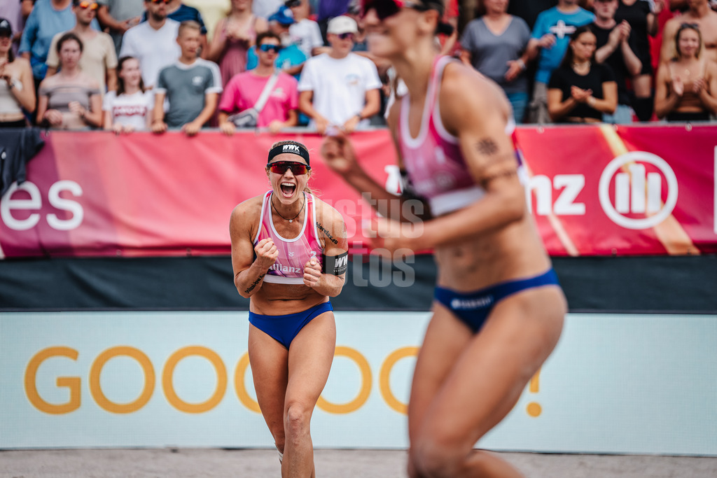 Beachvolleyball | Frauen | Allianz German Beach Tour 2024 | Tourstop Kühlungsborn 2 | 17.08.2024 | Kim van de Velde jubelt