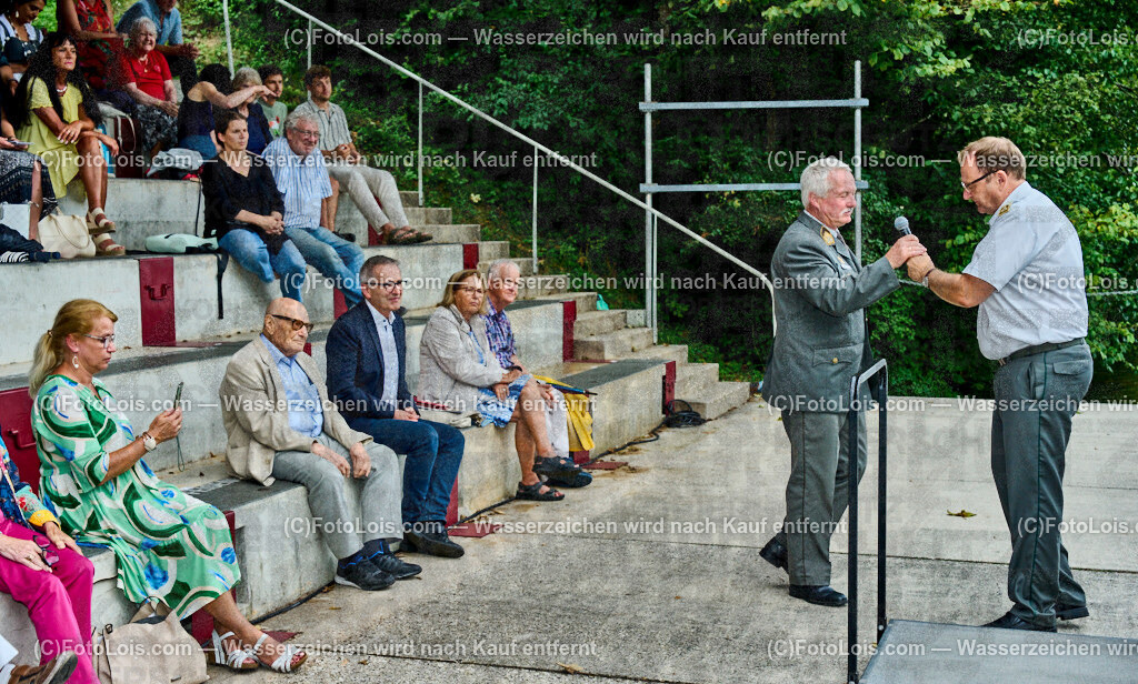 ALP1148_XXXX-Chopin-Festival_Ausklang | (C)FotoLois.com, Alois Spandl. XXXX. Chopin-Festival in der Kartause Gaming, musikalischer AUSKLANG auf der Seebühne Lunz mit dem Blasorchester der Miltärmusik Niederösterreich unter der Leitung von Oberst Adolf Obendrauf, So 18. August 2024.