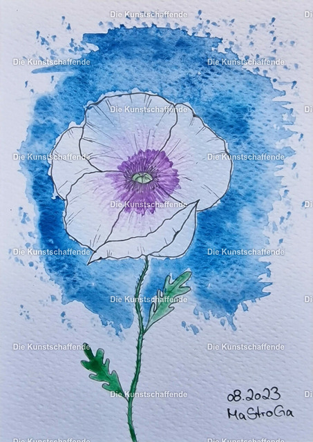 The ArtCreator-152452 | Kunstdruck von handgemalter Postkarte. | Art print from hand painted postcard. - Realisiert mit Pictrs.com