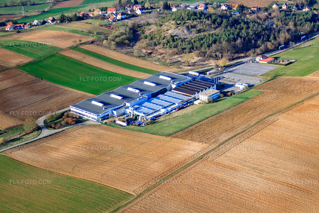 Aerial view: ISRI in Preuschdorf in the state Bas-Rhin, France.Photo: IMG_38730.jpg taken on 03/20/2011 by Werner Riehm/FLY-FOTO.comResolution of the original: 4752 x 3168 pxWir sind Isringhausen