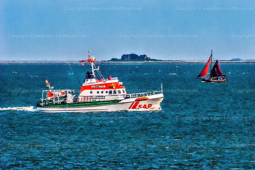 PDM2_1075_DGzRS_RK-Eiswette_150x100 | DIGITALKUNST. Schiffe im Wattenmeer. __ Seenotrettungskreuzer EISWETTE und ein Traditionssegler im Seegebiet zwischen der Nordseeinsel Föhr und der Hallig Langeness ( hier im Hintergrund ). - Realisiert mit Pictrs.com