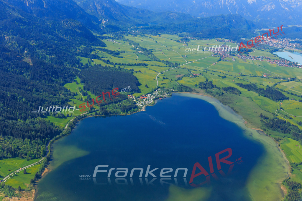 Luftbild von  Halblech - Luftaufnahme wurde 2015 von https://frankenair.de mittels Flugzeug (keine Drohne) erstellt - die Geschenkidee