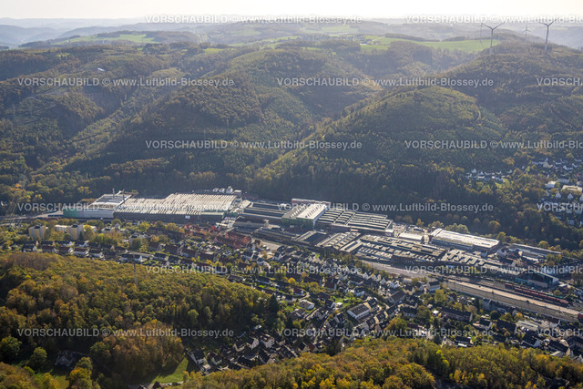 Hagen221016511 | Luftbild, Gewerbegebiet thyssenkrupp Hohenlimburg, Waldgebiet Hügellandschaft in Herbstfarben, Hohenlimburg, Hagen, Ruhrgebiet, Nordrhein-Westfalen, Deutschland