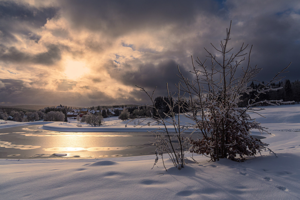 Landschaft im Winter im Thüringer Wald in der Nähe von Schmiedefeld am Rennsteig | Landschaft im Winter im Thüringer Wald in der Nähe von Schmiedefeld am Rennsteig.