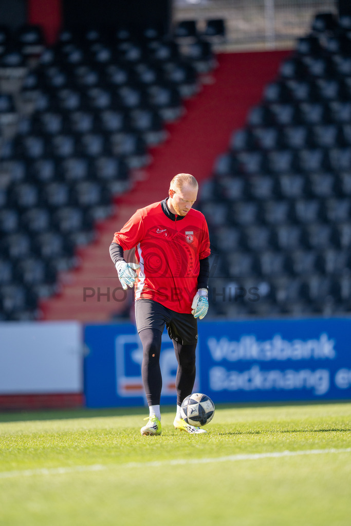 SG Sonnenhof Großaspach vs. KSV Hessen Kassel, Fussball, Regionalliga Südwest, 23. Spieltag, Saison 2025/2026, 07.03.2026 | Maximilian Reule (SG Sonnenhof Großaspach, #01),SG Sonnenhof Großaspach vs. KSV Hessen Kassel, Fussball, Regionalliga Südwest, 23. Spieltag, Saison 2025/2026, 07.03.2026Foto: photosbyphips/Philip Ziegler