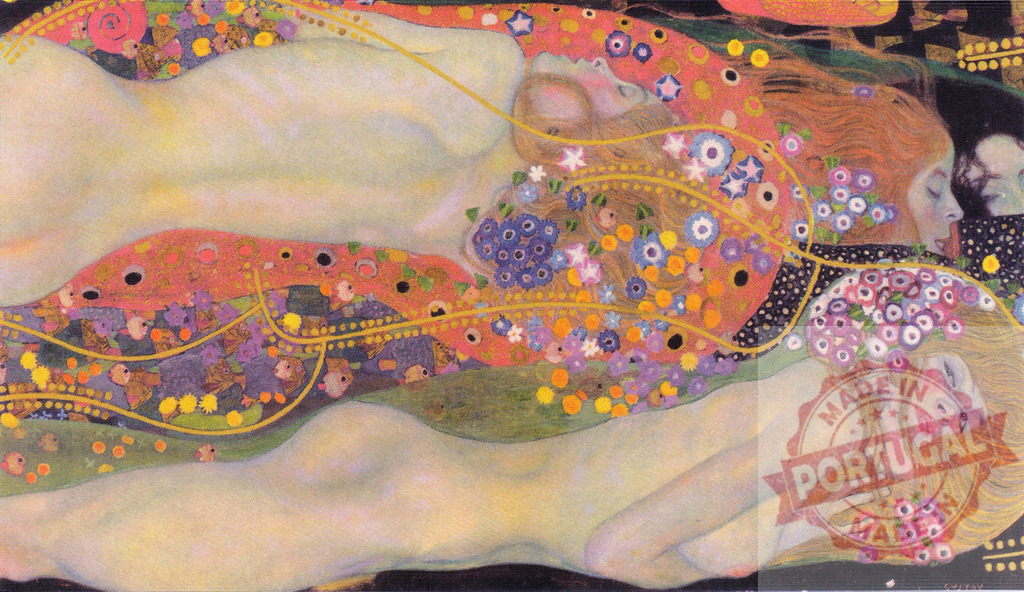 Gustav Klimt Water Serpents II painting Art Nouveau. Gustav Klimt | Gustav Klimt's Water Serpents II painting showing female figures with floral patterns - Realized with Pictrs.com