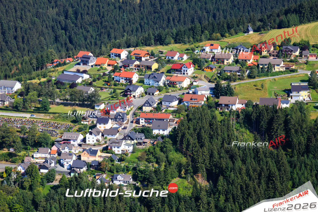Die Luftaufnahme der Stadt Wilhelmsthal wurde vom UL-Flugzeug heraus erstellt ( keine Drohne )- hohe Auflösung für beste Qualität