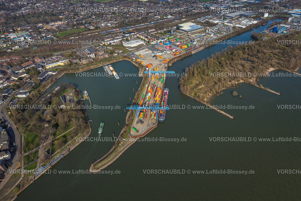 Emmerich240313294 | Luftbild, Hafen Emmerich, Terminal Emmerich Containerhafen, Rhein-Waal Logistik, Löwenberger Landwehr, Emmerich, Emmerich am Rhein, Nordrhein-Westfalen, Deutschland