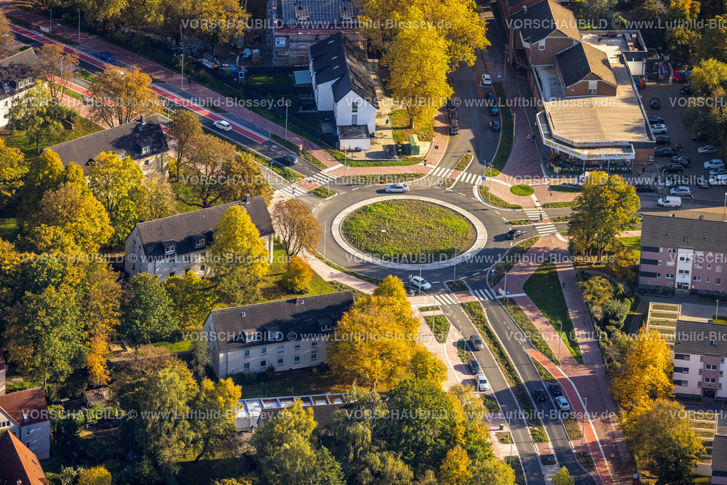 Gladbeck221005240 | Luftbild, Neuer Kreisverkehr an der Wiesmannstraße und Horster Straße, Brauck, Gladbeck, Ruhrgebiet, Nordrhein-Westfalen, Deutschland