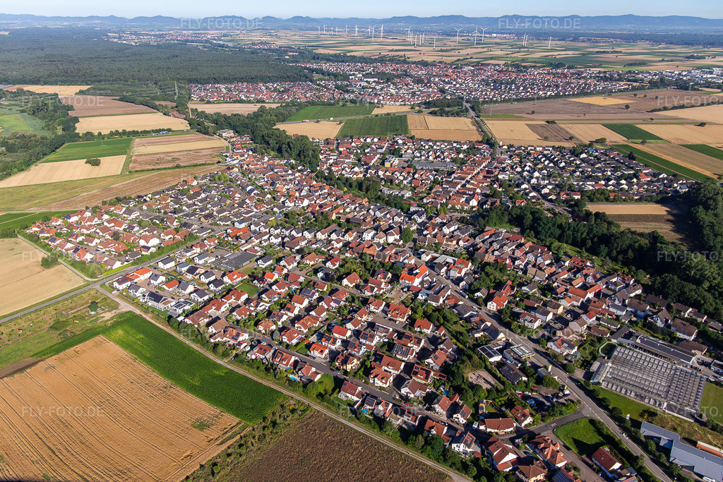 Luftbild: Im Lerchenflug in Kuhardt im Bundesland Rheinland-Pfalz in Deutschland. Foto: IMG_142525.jpg vom 09.07.2024 durch Werner Riehm/FLY-FOTO.de
