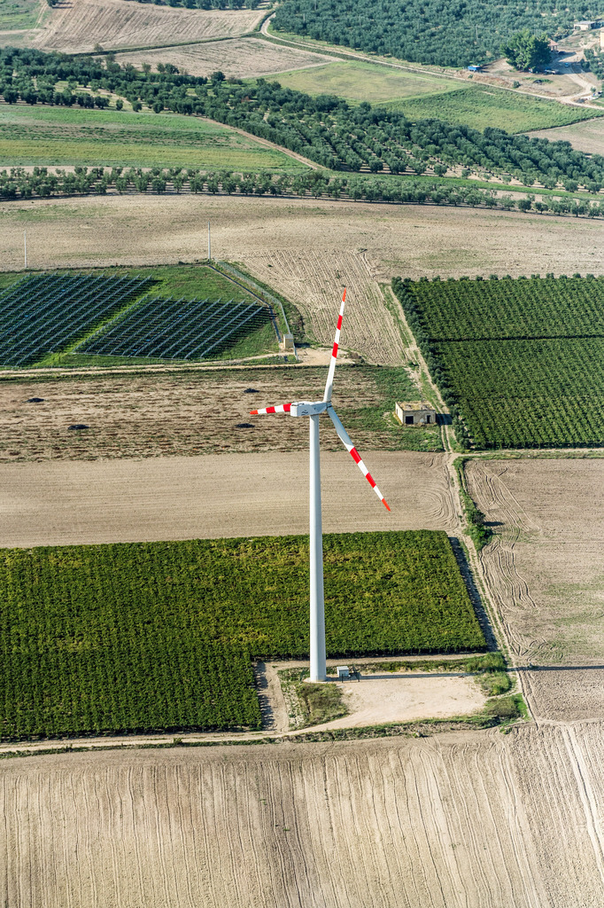 dr_0030536.jpg | MARKEN 09.09.2014 Windenergieanlagen ( WEA ) - Windrad- auf einem Feld in Marken in Itlien. // Wind turbine windmills on a field in Marken in Itlien. Foto: Daniel Reiter