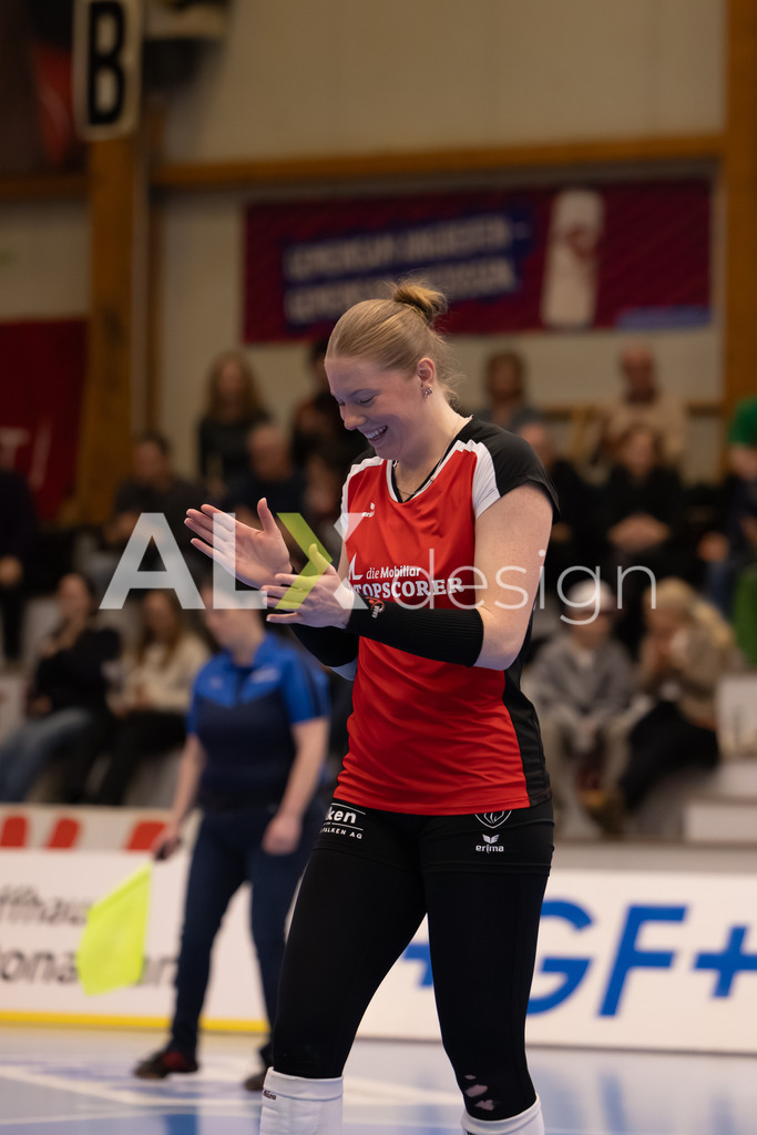 Volleyball I Frauen I Saison 2025-2026 I Volleyball NLA | Women I Round 16 I VC Kanti Schaffhausen - Viteos NUC I 31.01.2026 | 9 Jordan Lockwood (USA) (VC Kanti Schaffhausen) – Diagonal - Realisiert mit Pictrs.com