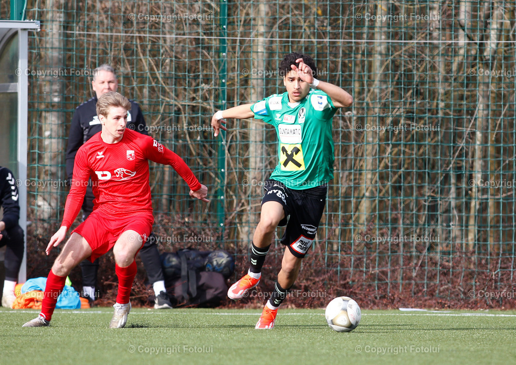 A_LUI_080325_05 | SPORT FUSSBALL REGIONALLIGA MITTE ASKOE OEDT -JUNGE WIKINGER RIED 08.03.IM BILD :  SEABSTIAN KAPSAMER(OEDT) UND MOUNIRSALEM BOUAJILA (RIED FOTO:FOTOLUI