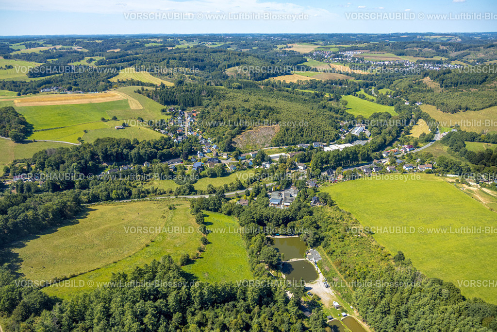 Kierspe250813396 | Luftbild, Wohngebiet Ortsansicht Ortsteil Bollwerk, Kierspe, Sauerland, Nordrhein-Westfalen, Deutschland