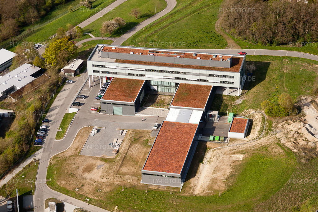 Luftbild: Pfinztal, Fraunhofer-Institut für Chemische Technologie (ICT) im Ortsteil Grötzingen in Karlsruhe im Bundesland Baden-Württemberg in Deutschland. Foto: IMG_26026.jpg vom 23.04.2010 durch Werner Riehm/FLY-FOTO.de