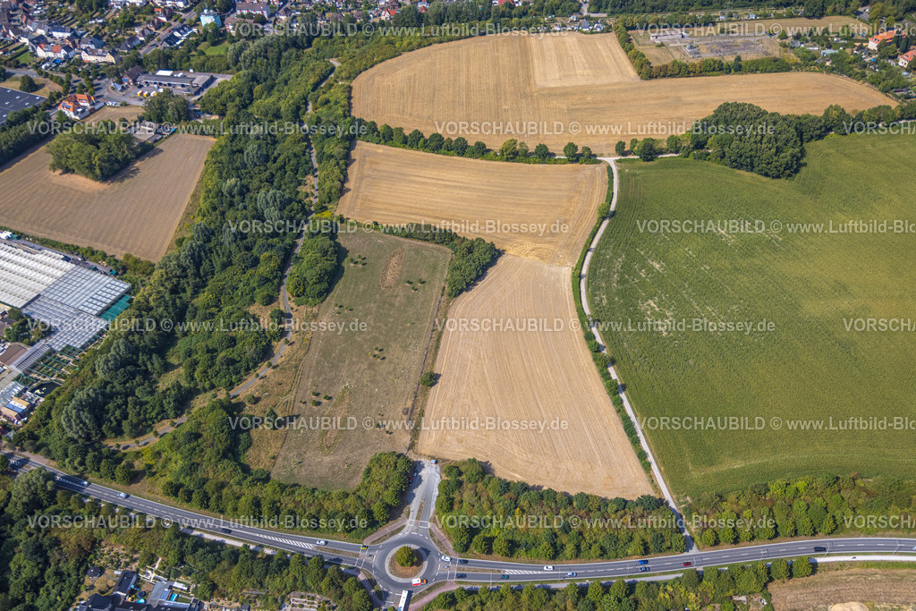 Hamm220809634Heessen | Luftbild, Wohngebiet um den Sachsenring, Wiesen und Felder, Heessen, Hamm, Ruhrgebiet, Nordrhein-Westfalen, Deutschland